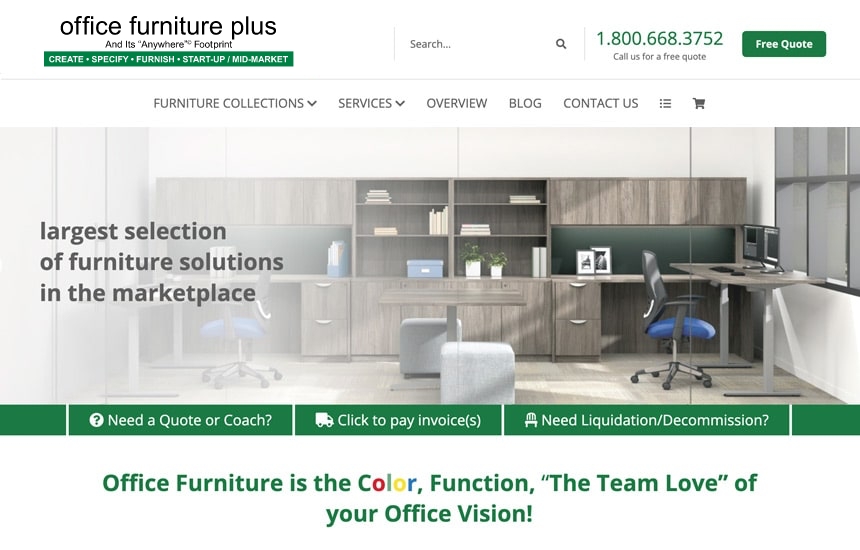 Office Furniture Plus site
